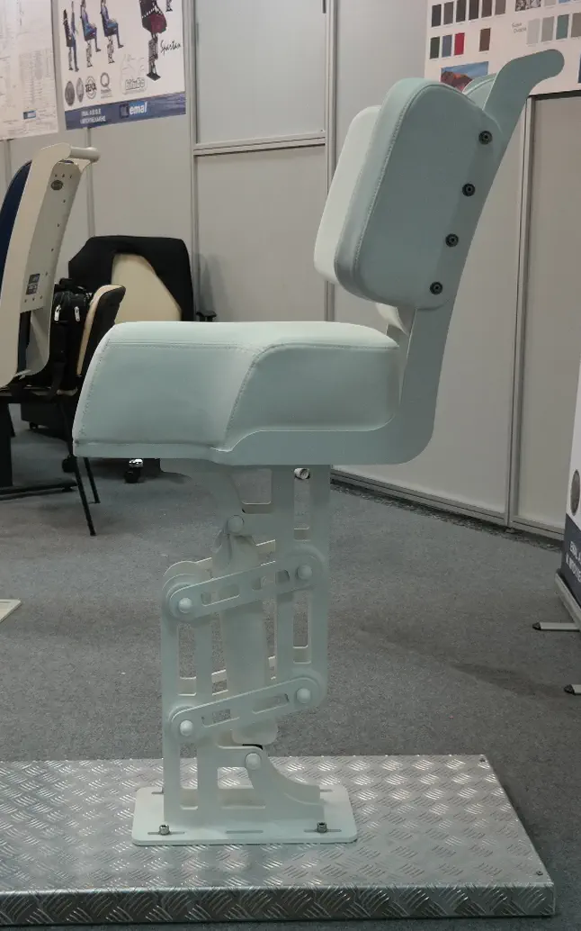 Uholstery, seat white cushion on anodised aluuminum