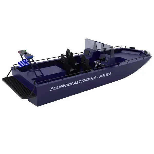 ERpro design fast river boat for border police, aluminum construction